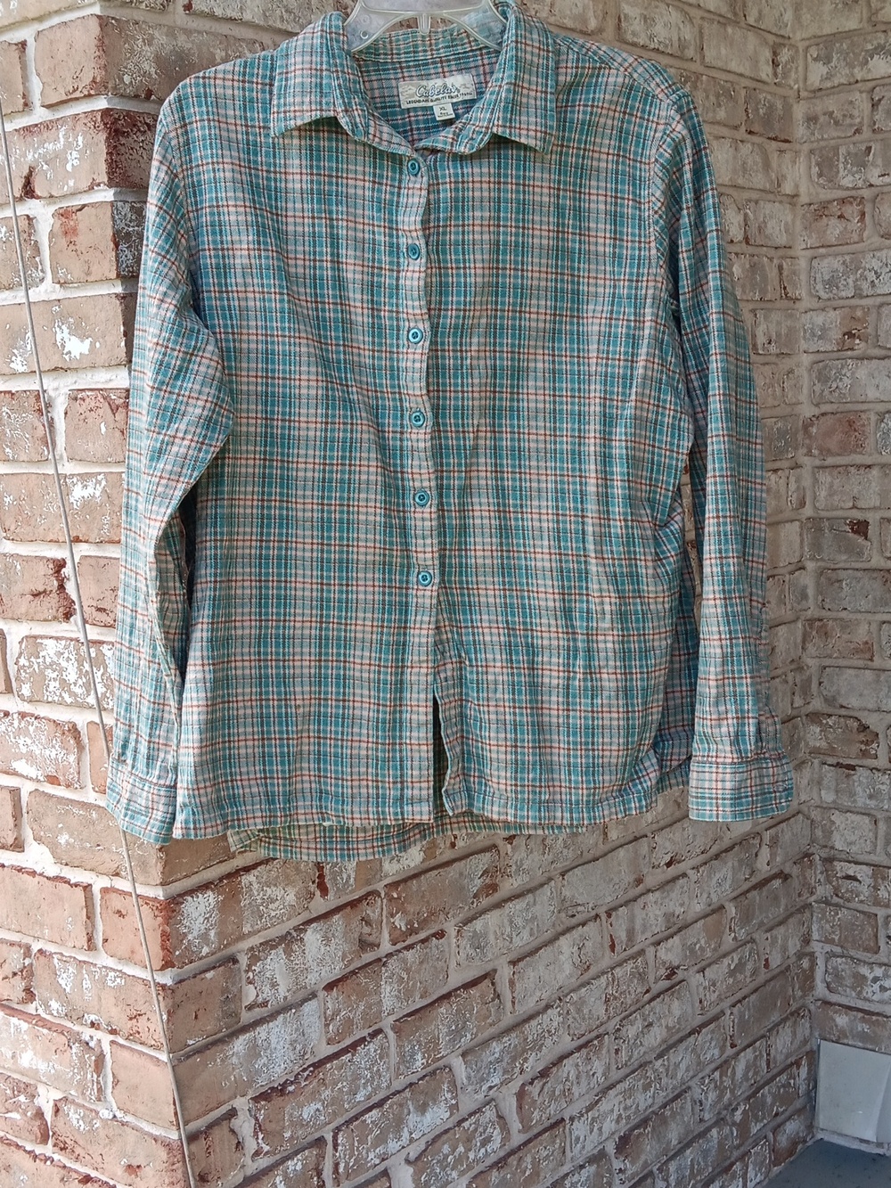 Cabela's Soft Cotton Flannel Plaid Casual Shirt